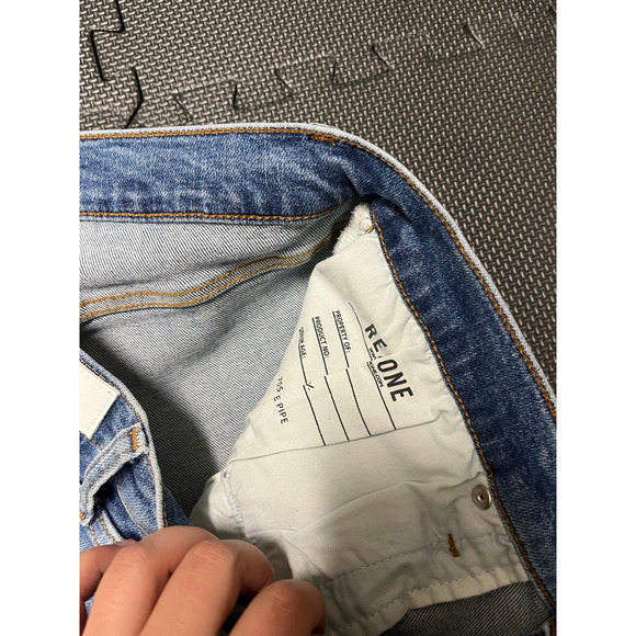 Re/Done 70s Stove Pipe‎ Jeans Button Fly Indigo Storm Size 31 - Picture 4 of 10